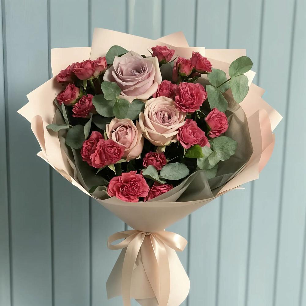 Букет цветов из: Гвоздики и Розы в Карсун