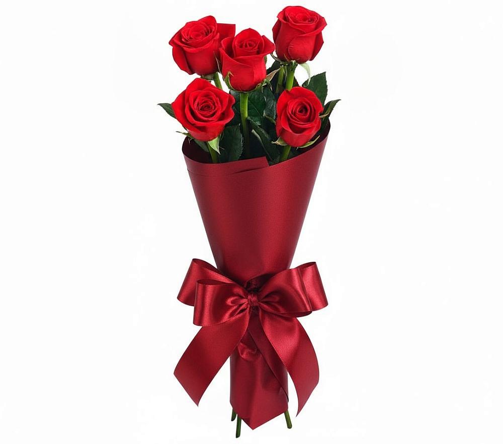 Букет 5 Красных роз Эдлесс Лав в Карсун