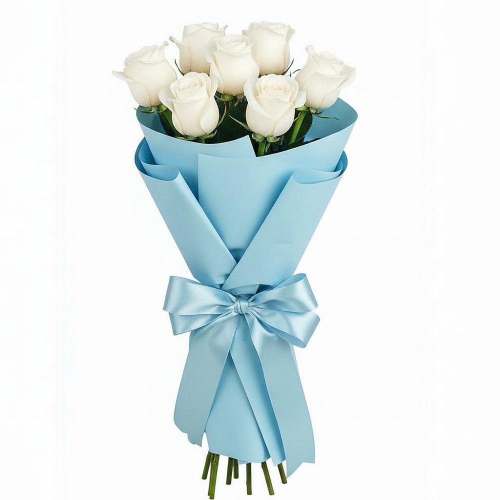 Букет 7 белых роз Проуд в Карсун
