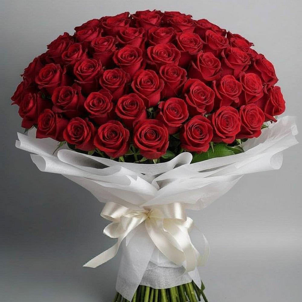 Букет 101 Красная роза Блэк Мэджик в Карсун