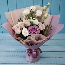 Букет цветов из:  Розы и Лизиантусы #REPLACE_PRED# Карсун