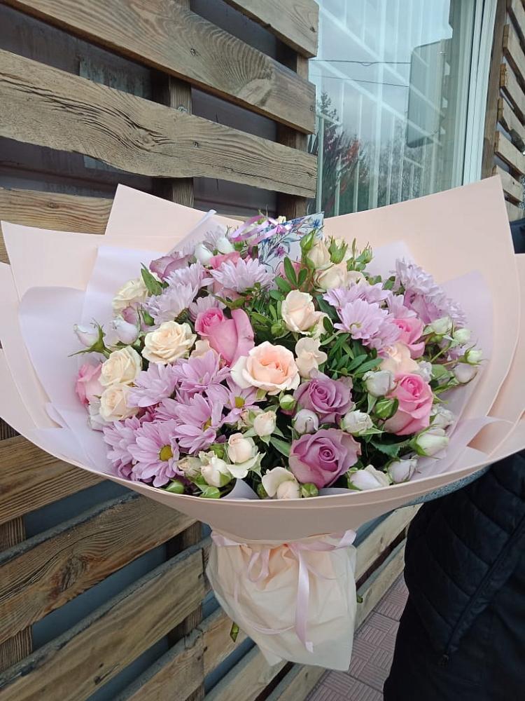 Букет цветов из: Розы и Хризантемы в Карсун