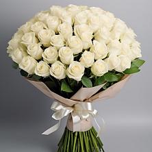 Букет 101 беля роза Белоснежка в Карсун