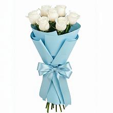 Букет 7 белых роз Проуд в Карсун