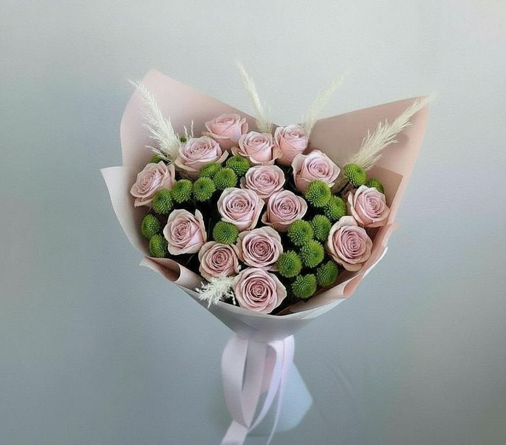 Букет цветов из: Розы и Хризантемы в Карсун