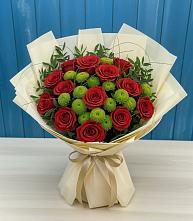 Букет цветов из:  Розы и Хризантемы в Карсун